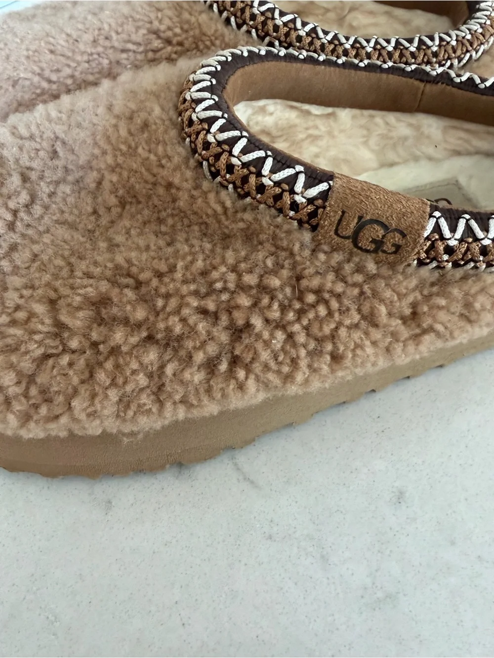 UGG Chestnut Cozy Shearling Mule Slippers